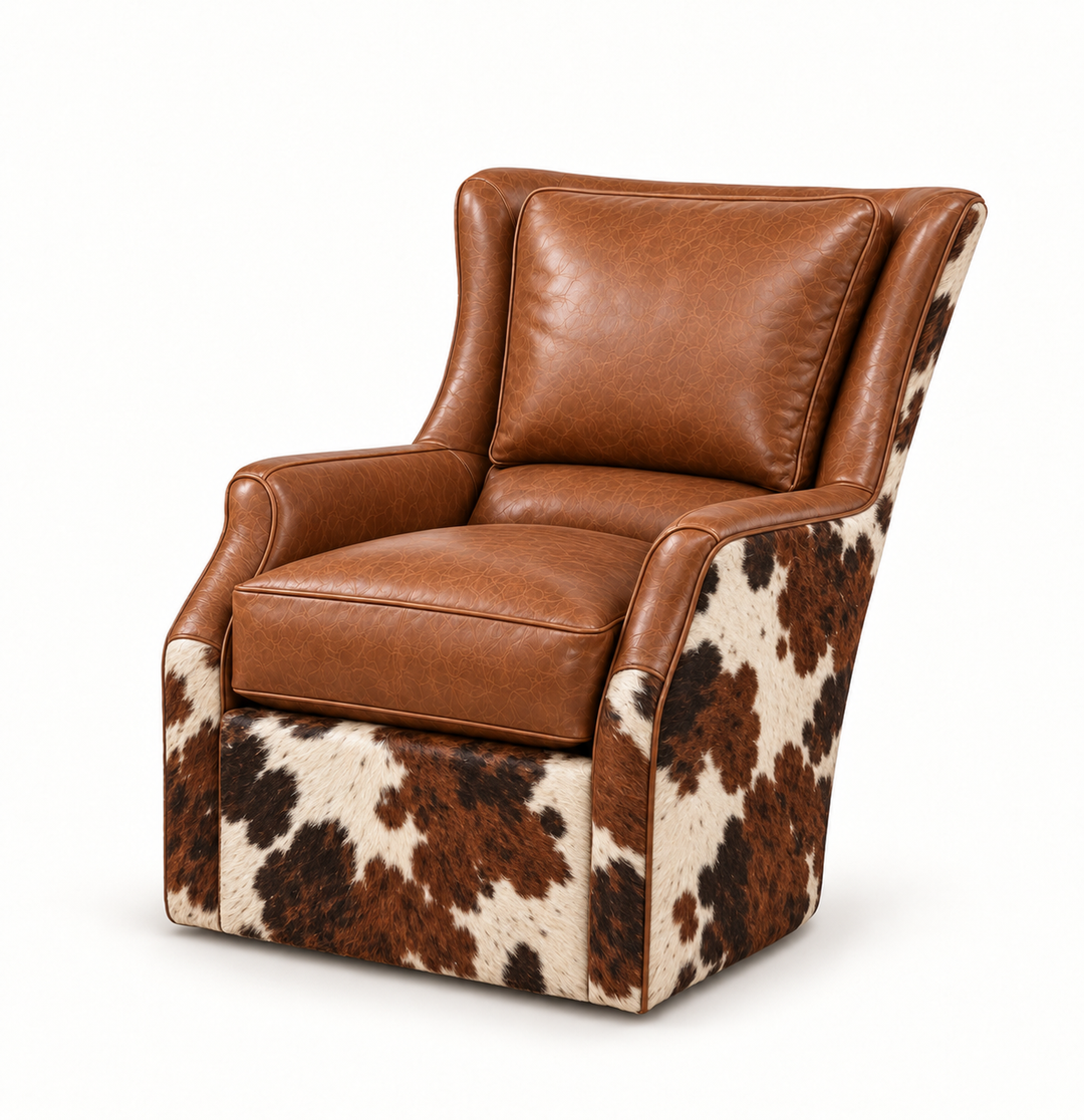 Batch N° 26 Solana in tan leather and Tri Color cowhide — design rendering