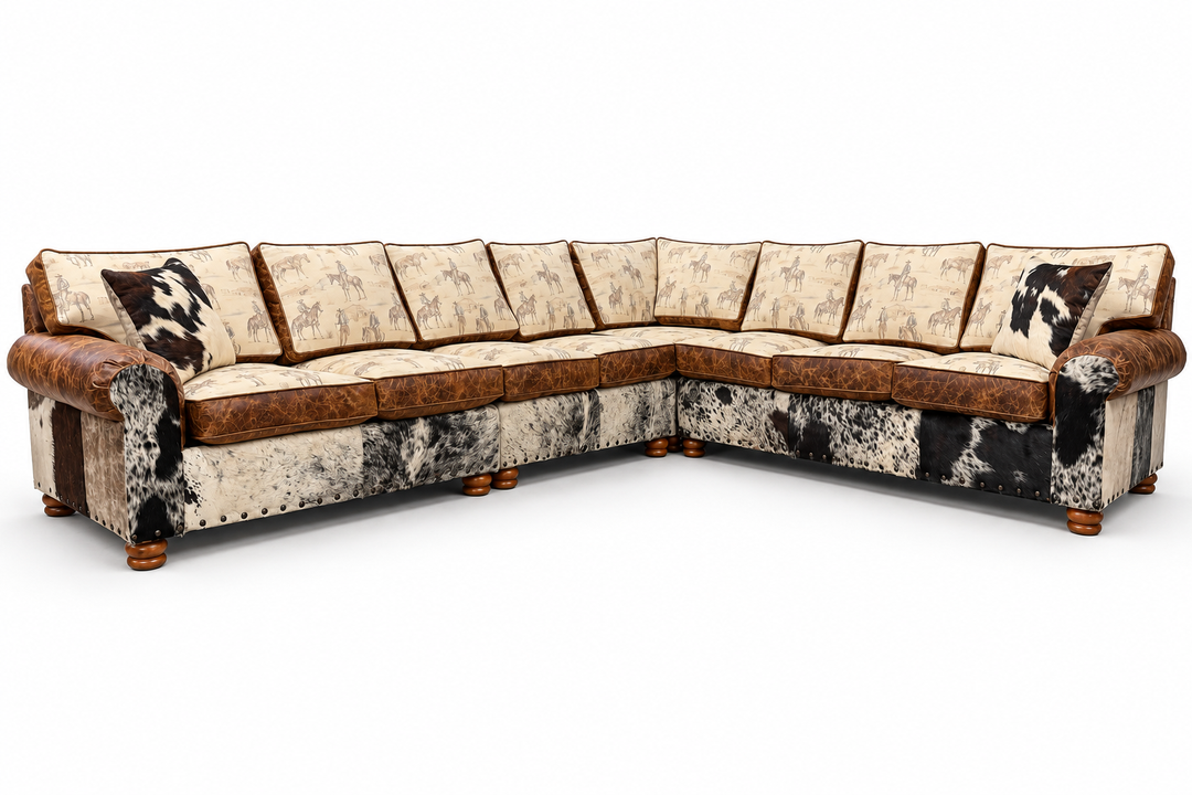 Cowboy Patchwork Sectional — full front view