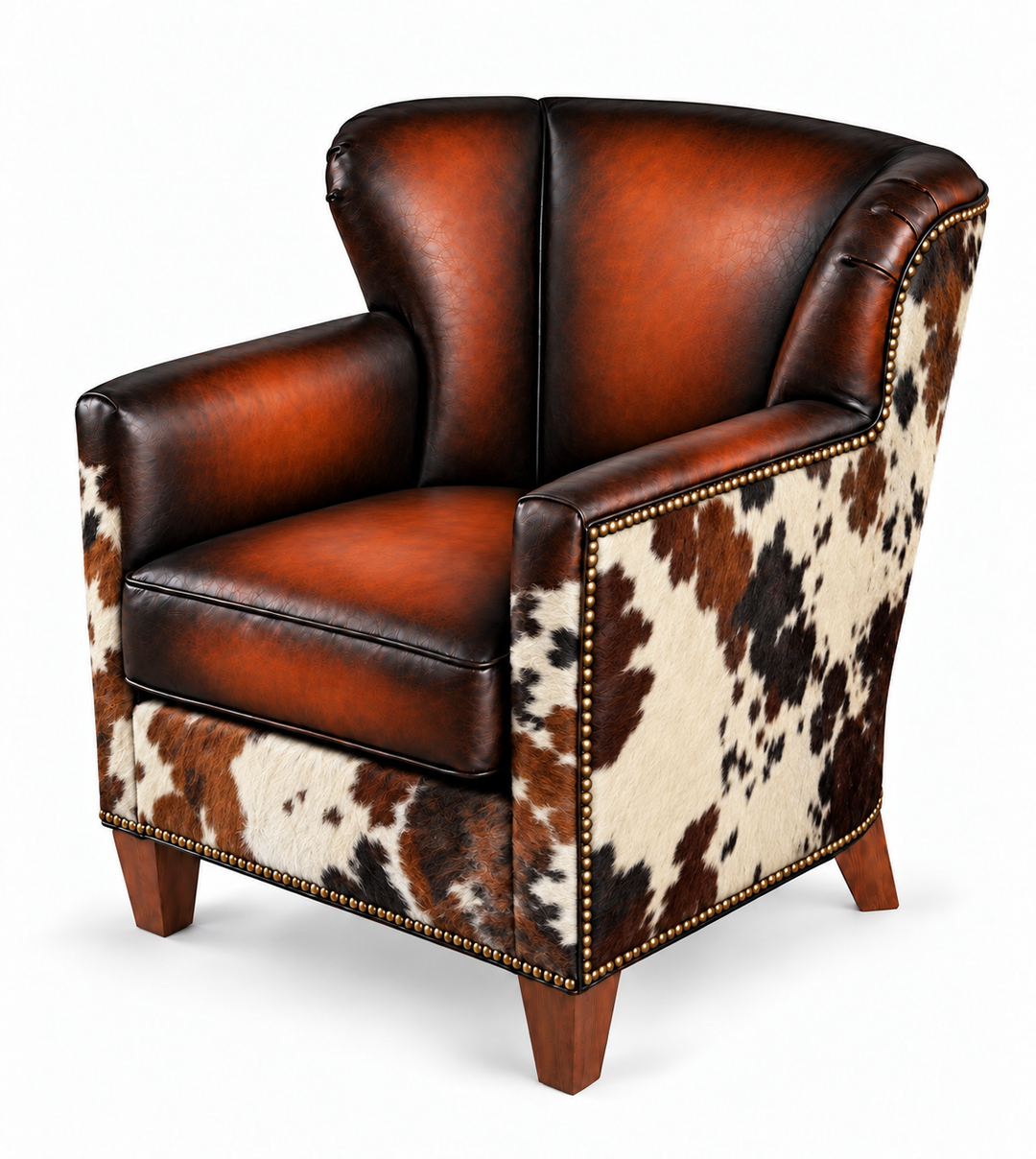 Game Night — Cinnamon + Tri-Color with tri-color cowhide