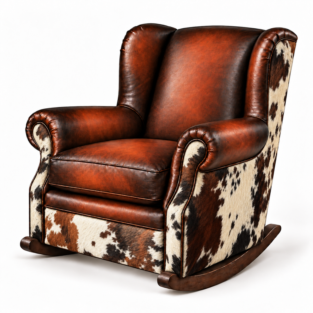 Lil’ Wrangler — Cinnamon + Tri-Color with tri-color cowhide